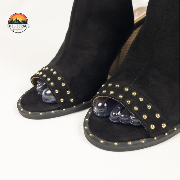 NWT Qupid Women Fashion Vegan Suede Cut Out Peep Toe Block Stacked Heel Size 7.5 - Picture 12 of 12